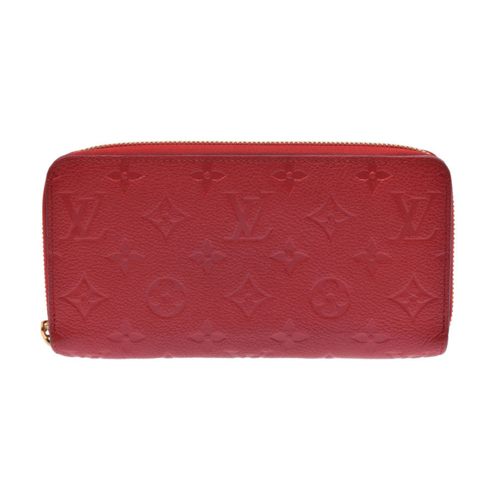 Louis Vuitton Empreinte Zippy Wallet Cerise Red Leather Long